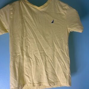 Nautica Yellow Short Sleeve Tee with Sailboat Logo